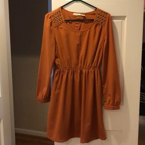 Orange studded boutique dress